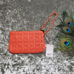 Deux Lux Coral Love Drops Coral Wristlet